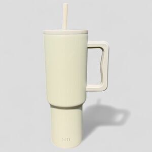 Simple Modern 40 Oz Tumbler Tan Beige with Handle and Straw Lid Insulated